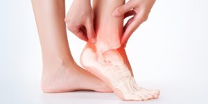 Ankle pain, foot painful point.
